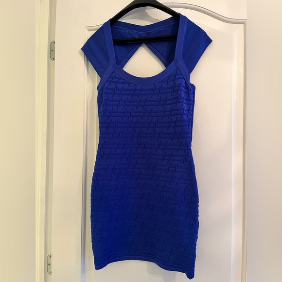 Royal Blue Guess Bodycon Dress - Picture 6 of 6
